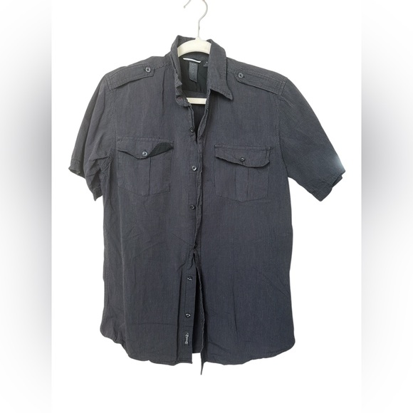 burnside Other - Dark Gray Short Sleeve Button-Up Shirt